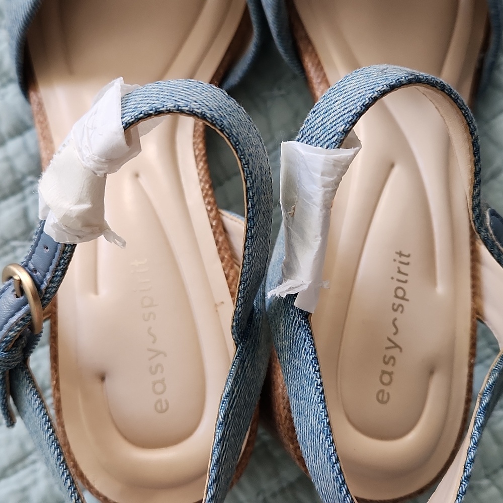 NEW Easy Spirit Denim Sandals 8.5 - Picture 7 of 8